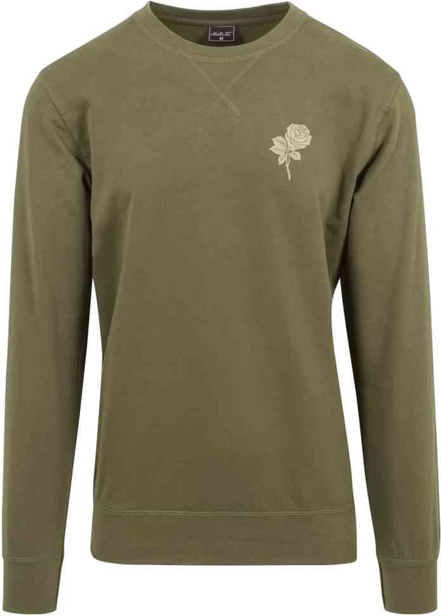 Mister Tee Wasted Youth Crewneck sweater/trui S Olijfgroen