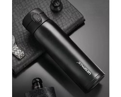 UZSPACE X5 Premium Thermosbeker 500 ml Zwart – Dubbelwandig 316 RVS – Lekvrije Geïsoleerde Reisbeker voor Koffie, Thee & Onderweg