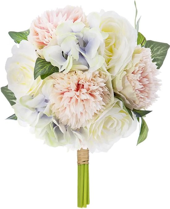 Kunstbloemen boeket Bloesem wit 80 cm