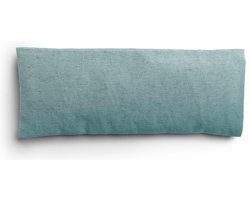 Ontspannend oogkussen blauw | ZONDER LAVENDEL | 100% ecologisch | handgemaakt in NL | vulling 150g biologisch lijnzaad | perfect voor Yoga | Meditatie | Yoga Nidra | Ontspanning | afneembare en wasbare eco linnen hoesje