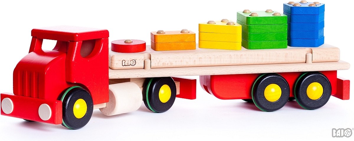 Bajo Houten Vrachtwagen met Sorteervormen - 50 cm