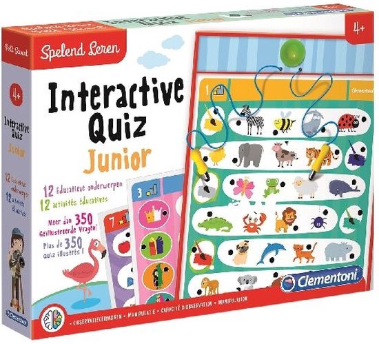 Clementoni Education - Interactive Quiz Junior - Educatief Speelgoed - Kleuter Speelgoed - 4+ Jaar