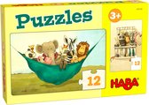Haba Jigsaw Puzzles Lion Udo Junior Carton 2 X 12 Pièces