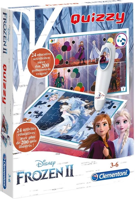 Clementoni - Quizzy Frozen 2 - Educatief Spel - Met Wonderpen - Leer over Vormen, Kleuren, Cijfers en meer - 3-6 jaar