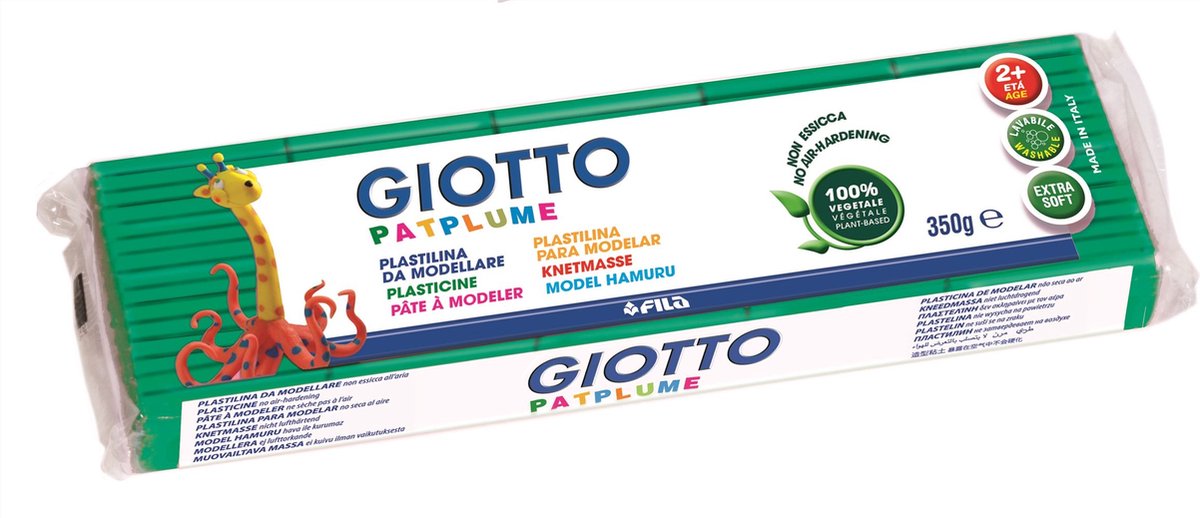 Giotto brood van 350 gram zachte Patplume klei - Donkergroen