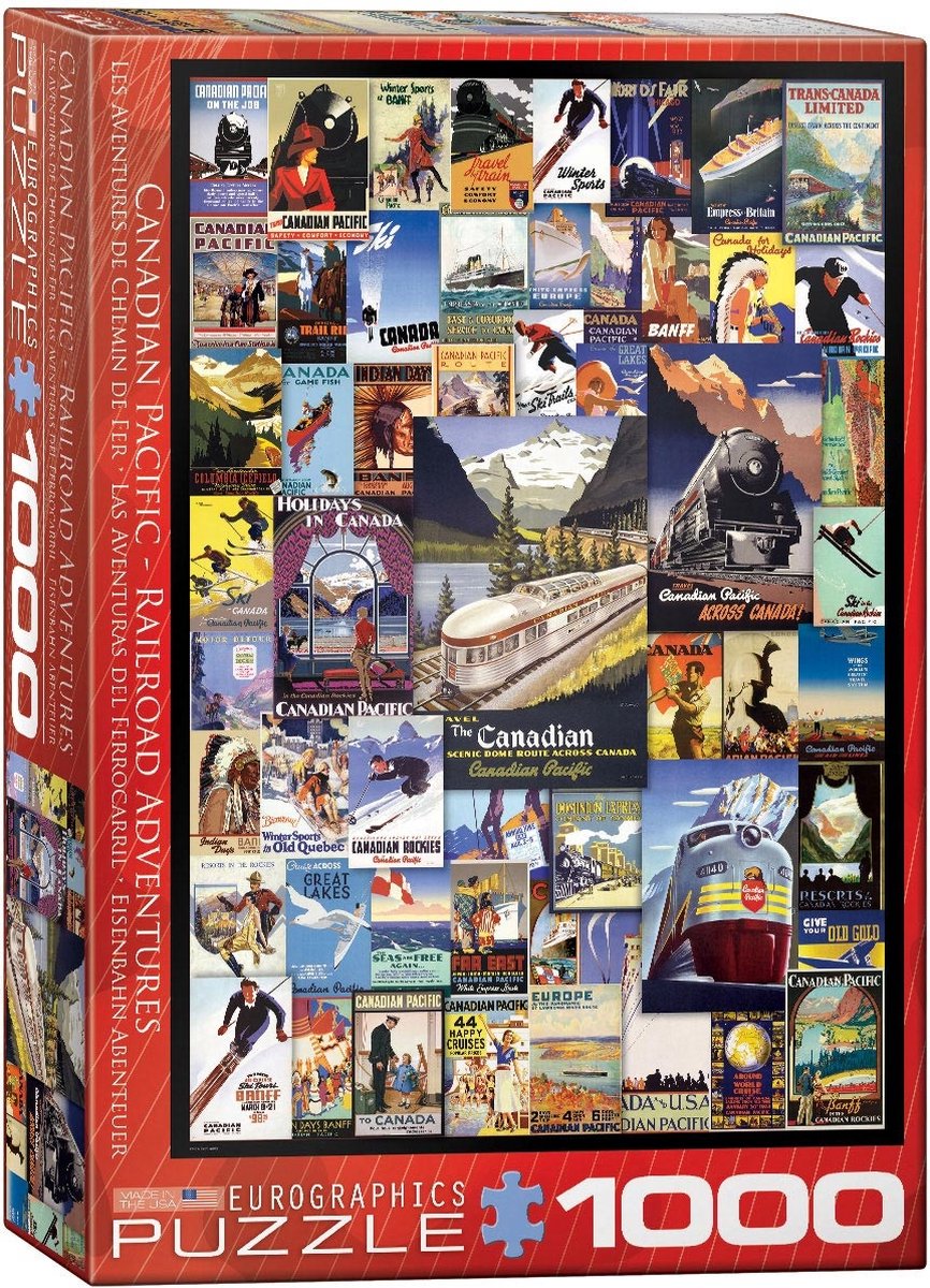 Eurographics puzzel Canadian Pacific Rail - vintage legpuzzel 1000 stukjes.