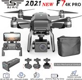SJRC-F7-4K PRO EIS - Drone - Drone met camera - GPS - 3 Assige Gimbal-5G WIFI FPV - 3KM -BRUSHLESS MOTORS - UHD CAMERA - OPVOUWBAAR - Drones - SMART LiPo BATTERIJ -EXTRA ACCU - ZILVER GRIJS - ARODI