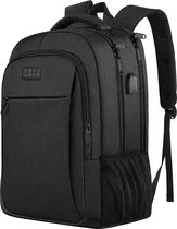 TravelMore Daily Carry XL Backpack - Sac à dos pour ordinateur portable 17,3 pouces - Femme / Homme - 36L - Hydrofuge - Zwart