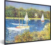 Fotolijst incl. Poster - The Seine at argenteuil - Schilderij van Claude Monet - 40x30 cm - Posterlijst