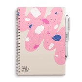 MOYU - Flamingo Desert Notebook - Uitwisbaar Notitieboek A5 Premium - Multifunctionele pagina’s - Inclusief uitwisbare pen, houder en wisdoekje
