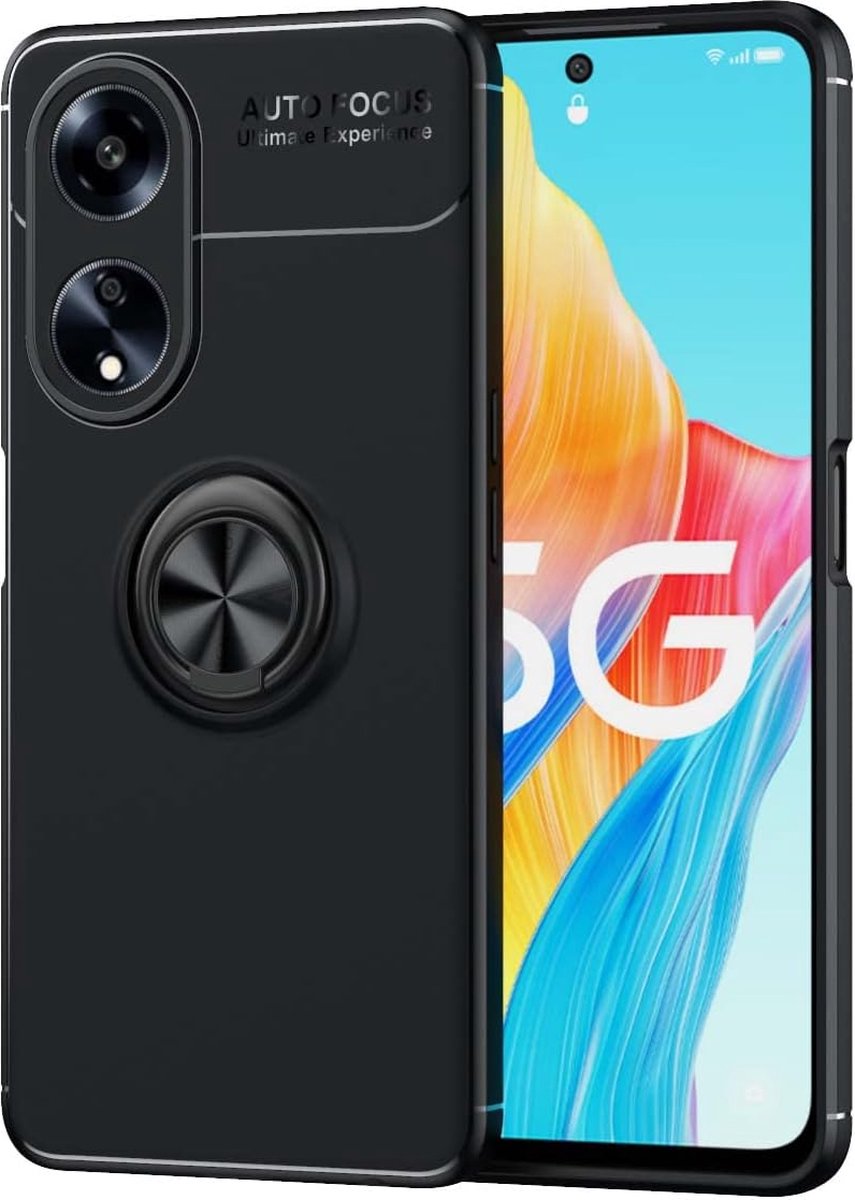 Geschikt voor Oppo A98 5G zachte silicone hoesje - Zwart