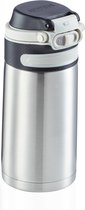Leifheit thermosbeker Flip - 350 ml - RVS - zilver