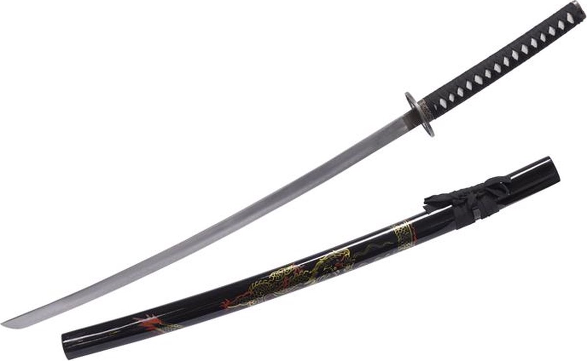 Japans zwaard Katana - Zwart handvat - Met schede - decoratief - Trendybywave