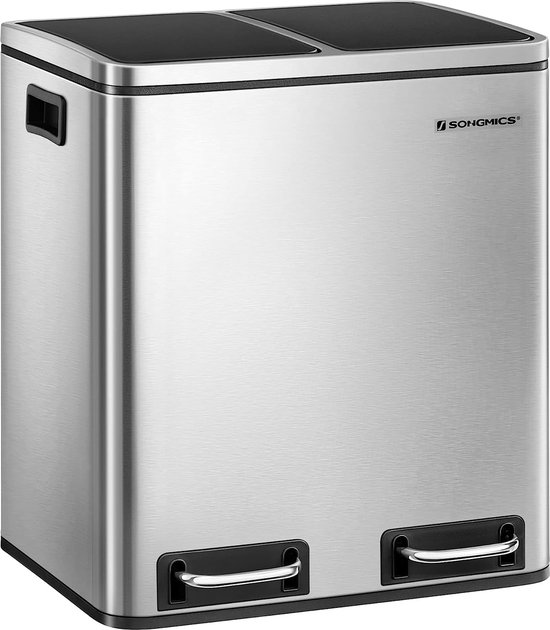 Poubelle Dustin Fermeture Automatique Acier Inoxydable Capacite 50 Litres Floordirekt 4059382309412