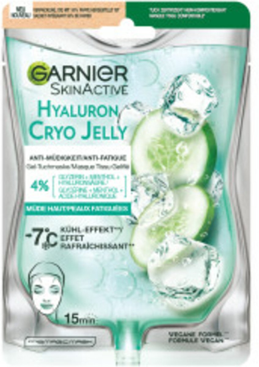 Garnier SkinActive Hyaluron Cryo Jelly Anti-vermoeidheid Sheet Masker - 20 x - Voordeelverpakking