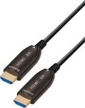 Powteq Premium - 30 mètres - Câble HDMI optique - HDMI 2.1 via fibre optique - 8K 60 Hz / 4K 120 Hz - Geen perte de signal - Diverse longueurs - HDMI AOC - HDR - Extra fin