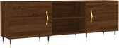 vidaXL - Tv-meubel - 150x30x50 - cm - bewerkt - hout - bruin - eikenkleur