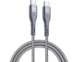 Duzzona 3.25A USB-C naar USB-C Kabel met Power Delivery 65W 2M Grijs