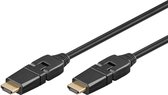 Powteq - 3 meter - HDMI 2.0 kabel- 2 draaibare stekkers - 360° draaibaar - Gold-plated - Standaard HDMI kabel - 4K @ 60 Hz