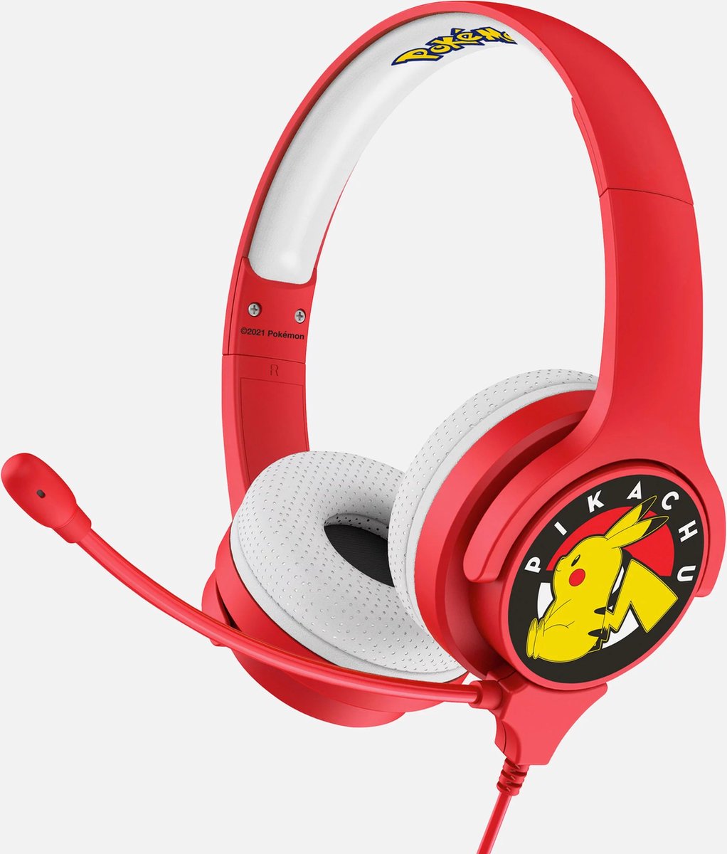 Casque audio enfant Pokémon Pikachu jaune et rouge - Pour garçon