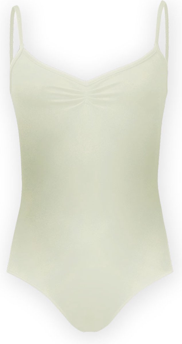 Dancer Dancewear® Klassiek balletpakje | Wit | "Odette" | Dames | Met spaghettibandjes | Maat XL | Maat 40