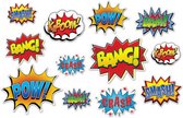 Decoratie Superhelden Action Signs 36 stuks - Super Hero decoraties - Thema verjaardagversiering - Themafeestdecoraties