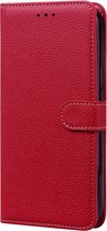 LuxeBass Hoesje geschikt voor Oppo Reno 6 - Boekhoesje met kaartvakken - Rood gsm hoesje - telefoonhoes - telefoonhoesjes