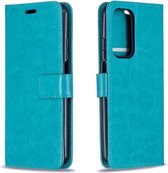 LuxeBass Hoesje geschikt voor Xiaomi Mi 10 Lite - Boekhoesje met kaartvakken - Turquoise gsm hoesje - telefoonhoes - telefoonhoesjes