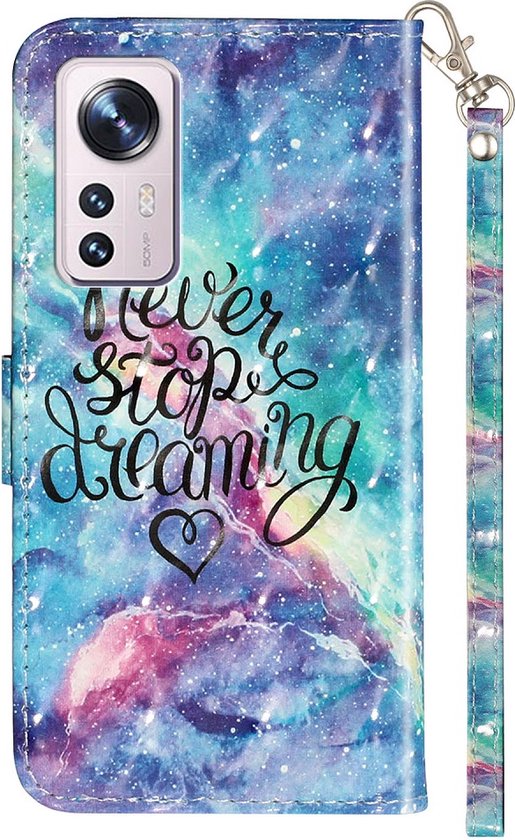 Couverture de livre avec impression adaptée pour Xiaomi 12 Lite - Housse de téléphone portable Dreaming Universe - Housse de téléphone - Housses de téléphone