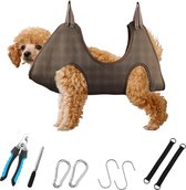 Hondenverzorgingshangmatset voor kleine honden Klauwverzorgingsset - S, hangend harnas voor nageltrimmer, klauwtrimmer, huisdierverzorging