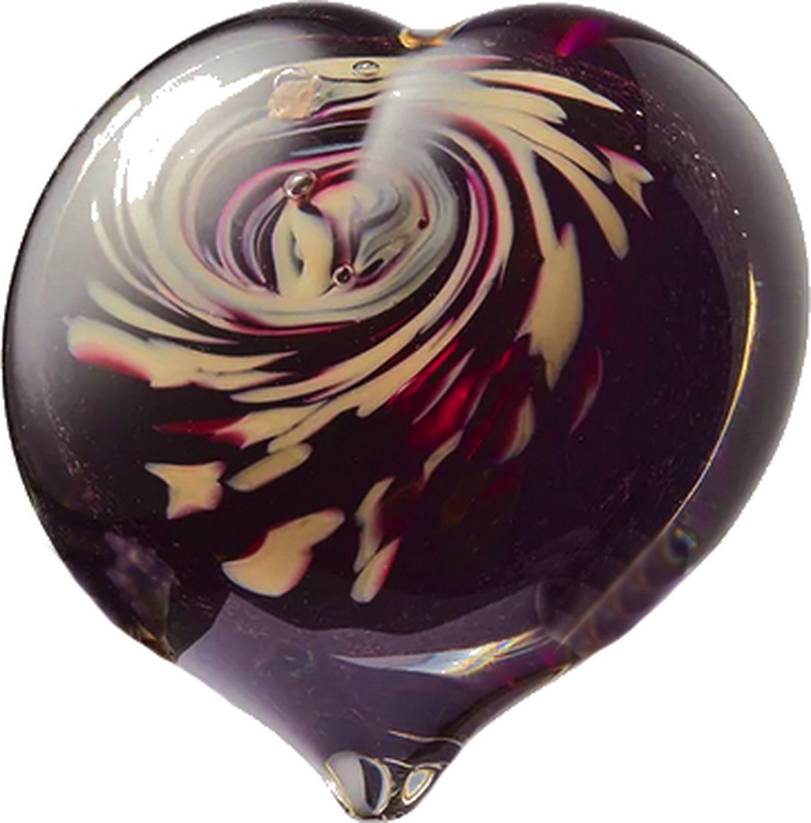 Decoratief Beeld - Eeuwige Roos Glasobjecten Keepsake Aubergine Urn As-in-glas - Kristal - Eturnal Gedenkobjecten - Taupe - 8.5 X 8.5 Cm