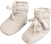 Baby's Only Slofjes teddy Willow - Baby Schoentjes met teddy voering - Baby Sokjes - Warm Linen - 0-3 mnd - 100% ecologisch katoen - GOTS