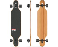 Suotu Skateboard - Longboard - 102.5x23x57.5 cm - ABEC-9 - 95A - schokabsorptie - Jongens - Meisjes - Volwassenen Skateboards