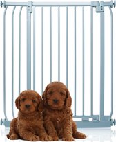 Bettacare Extra Tall Elite Hondenhek Assortiment,, 80cm - 89cm (70 opties beschikbaar), Mat Grijs, Extra Hoog 100cm in Hoogte, Druk Montage Hek voor Honden en Puppy's, Huisdier en Hond Barrière, Eenvoudige Installatie