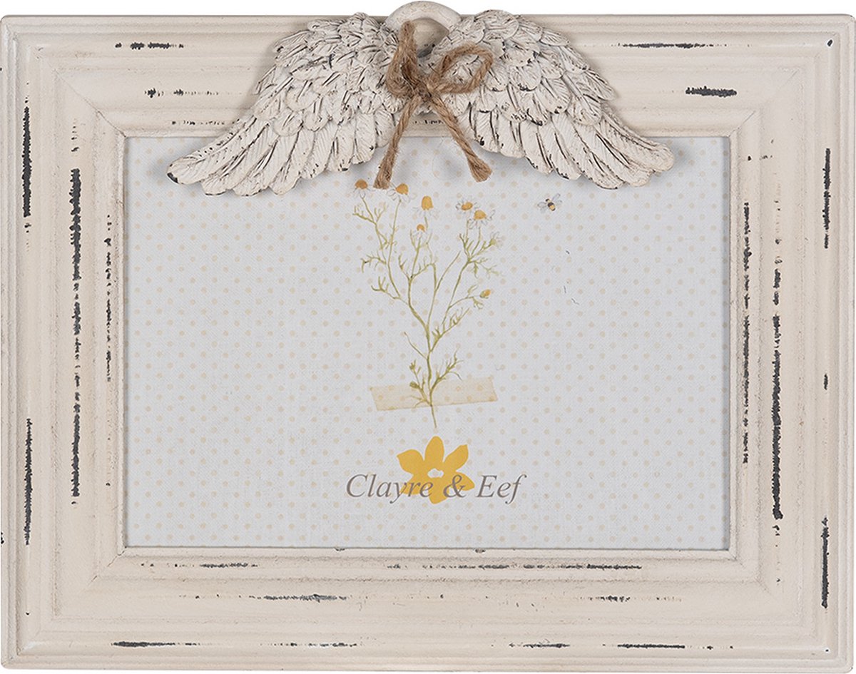 Clayre & Eef Fotolijst 18x13 cm Wit MDF