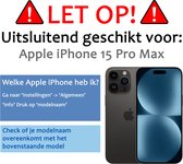 Hoesje Geschikt voor iPhone 15 Pro Max Hoesje Siliconen Case Hoes Met Screenprotector - Hoes Geschikt voor iPhone 15 Pro Max Hoes Cover Case - Rood