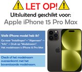 Hoesje Geschikt voor iPhone 15 Pro Max Hoesje Siliconen Case Met Screenprotector - Hoes Geschikt voor iPhone 15 Pro Max Hoes Siliconen - Lichtblauw