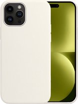 Hoesje Geschikt voor iPhone 15 Pro Max Hoesje Siliconen Case - Hoes Geschikt voor iPhone 15 Pro Max Hoes Siliconen - Wit