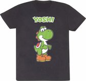 Nintendo Super Mario - T-shirt pour hommes Yoshi Name Tag - XL - Zwart