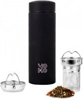Gourde isotherme Yoko Design avec filtre à thé 350 ml Noir