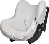 Baby's Only Baby autostoelhoes 0+ Cozy - Geschikt voor Maxi Cosi - Urban Taupe - Hoes voor de autostoel met teddystof - Geschikt voor 3- & 5-puntsgordel