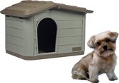 Niche pour chien - maison pour chat - maison pour dormir - Maison pour animaux de compagnie - maison pour rongeurs - Marron/Vert - 51x38x35cm