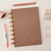 ZODY SHOP - Zody Journal Notitieboek DeLuxe - Taupe Goud - Bullet Journal A5 - Hardcover Discbound Notebook - 90 grams crème papier