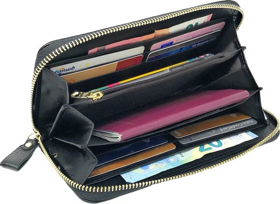 Portefeuille pour femme, porte-cartes, RFID, pour passeport, téléphone, billets de banque, porte-cartes, porte-monnaie - Marron