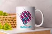 Mok Nurse Life - NurseLife - Gift - Cadeau - Nursing - HealthcareHeroes - NurseStrong - Verpleegkundige - Zorgverlener - Gezondheidszorg - Verpleegster