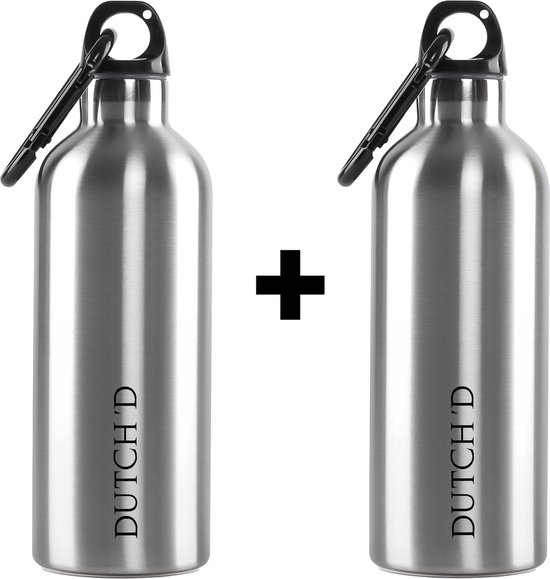 Dutch'D ® Thermo Waterfles - 1+1 ACTIE - Thermofles - Drinkfles -  DubbelWandig -... | bol