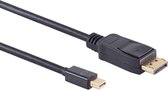 Powteq - 1 meter - Premium mini Displayport naar Displayport kabel - 4K 60 Hz - Gold-plated - 3 x afgeschermd - Topkwaliteit kabel