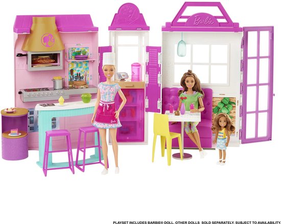 Barbie GXY72 - Restaurant Spielset Teilen Geschenk mit 30 Recommended für