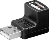 Powteq - Haakse USB A adapter - USB 2.0 - Haaks naar boven - 90°