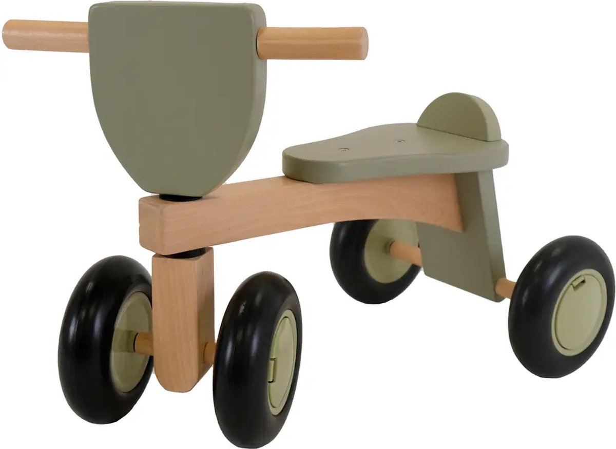 Bandits & Angels houten loopfiets Vintage Rider green - 1 jaar - jongens en meisjes - groen